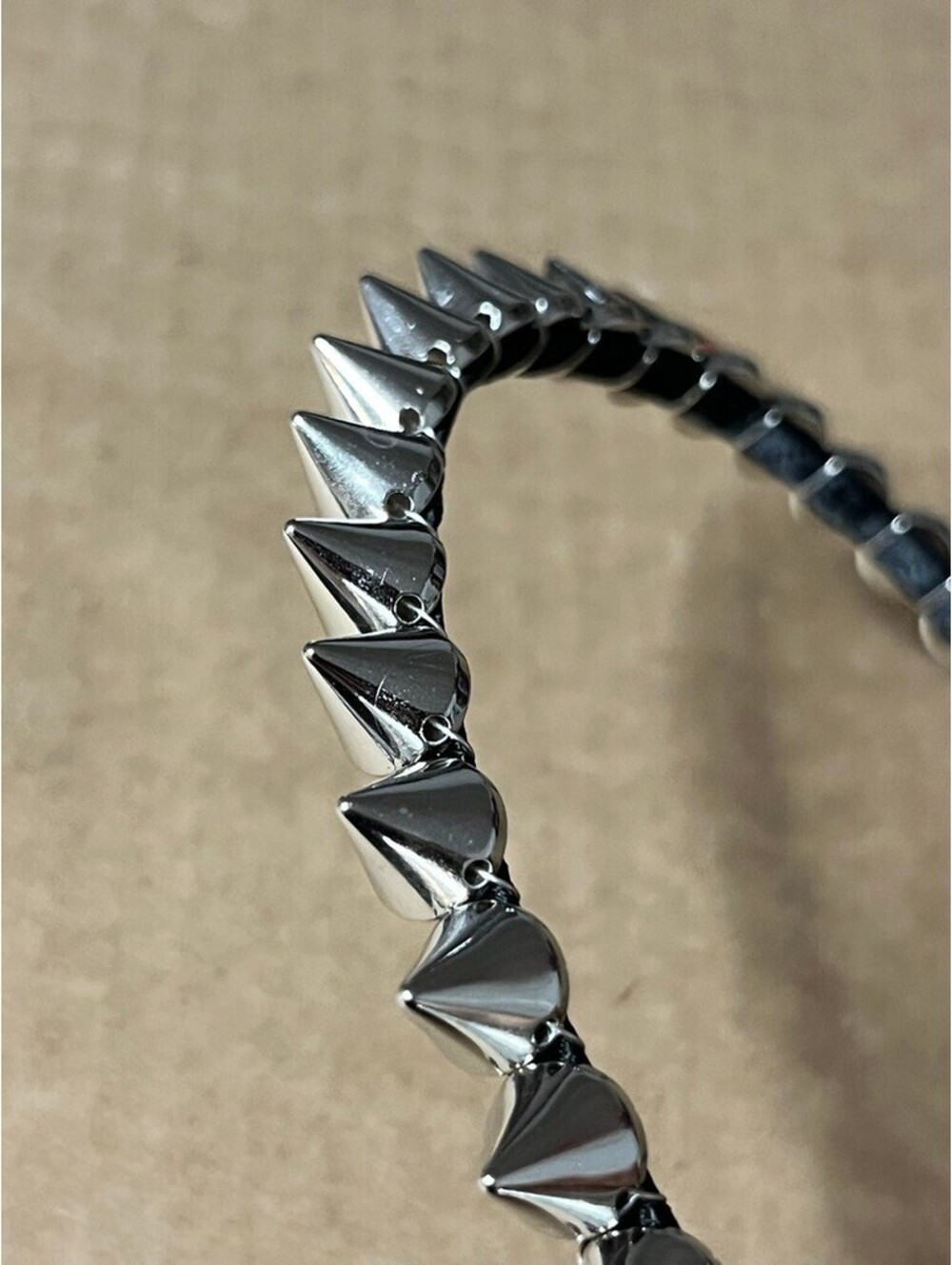Silver Spiked Headband